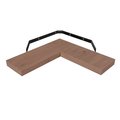 Designs Of Distinction 10" X 30" X 30" Furniture Grade Corner Floating Shelf - Red Oak 01MFL103030AK1